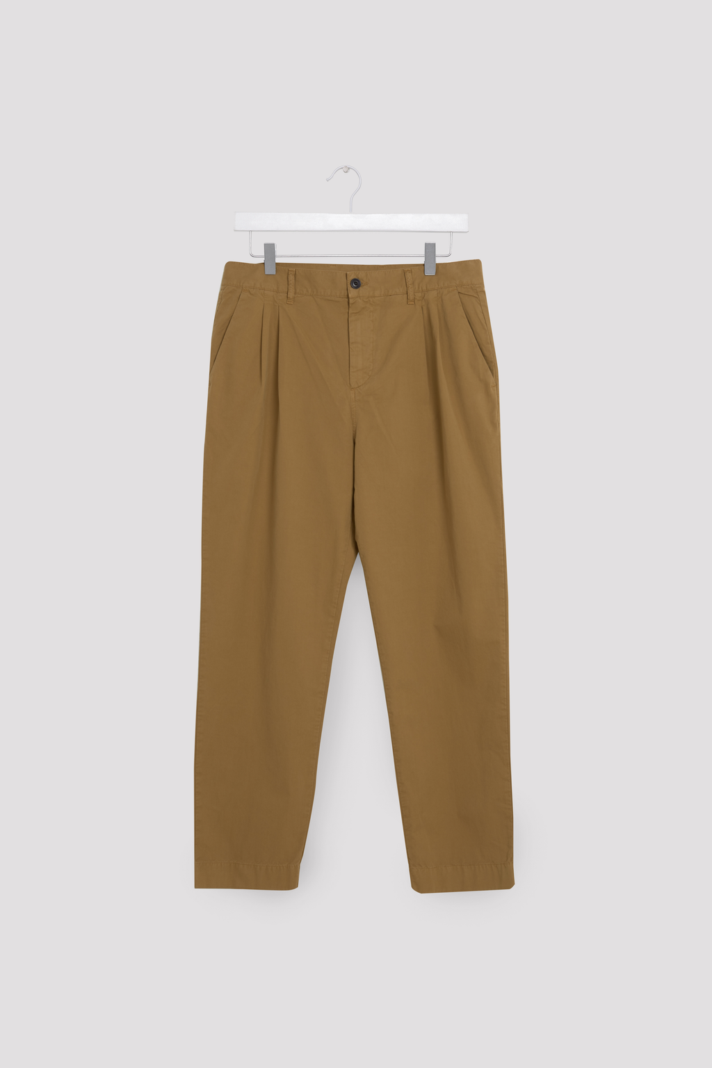 Organic Twill Double Pleated Trouser