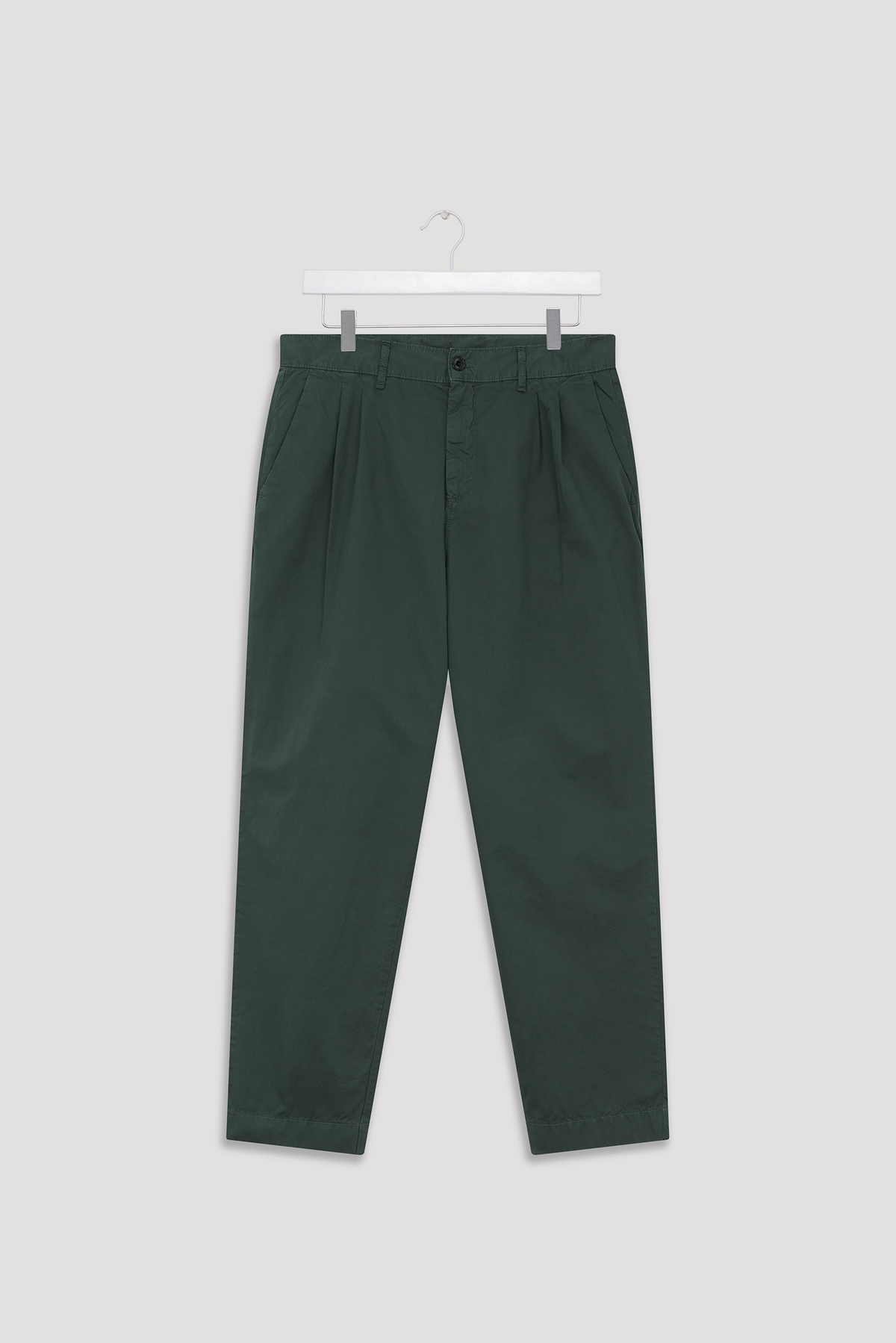 Organic Twill Double Pleated Trouser
