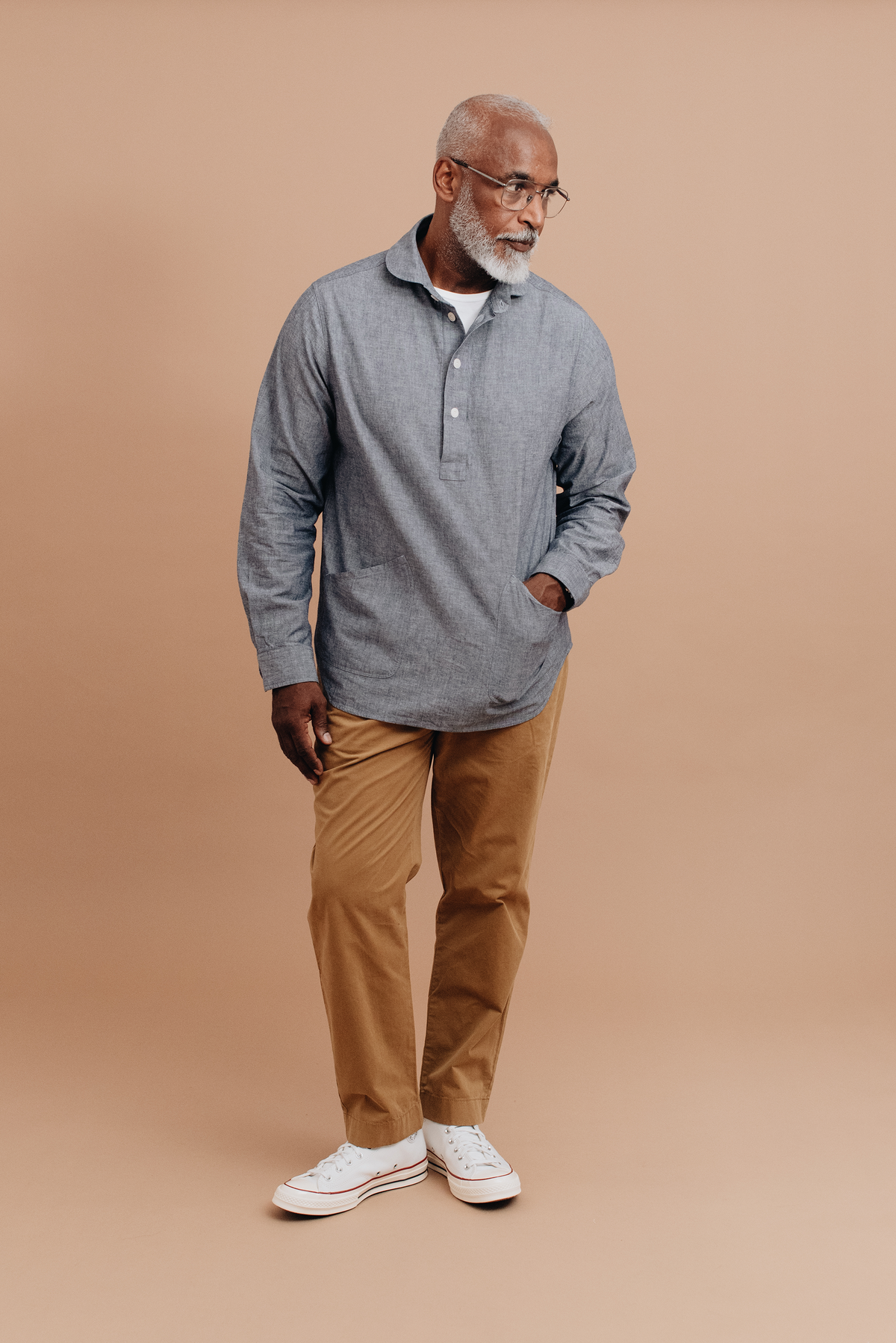 Chambray Popover Workshirt Overshirt