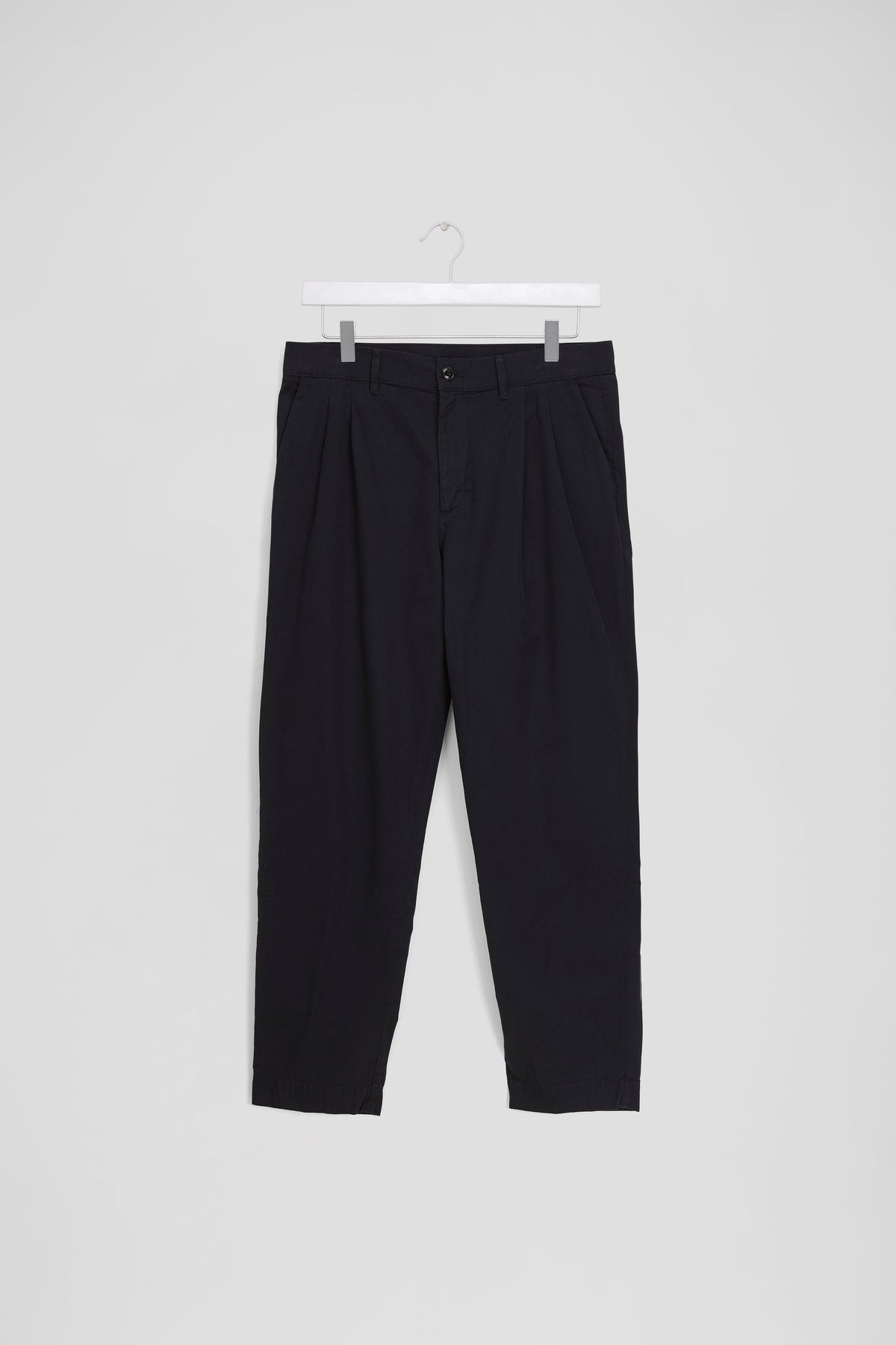 Organic Twill Double Pleated Trouser