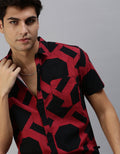 Red Men's Printed Shirt