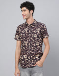 Brown Printed Men's Shirt