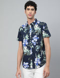 Men's Navy Printed Shirt