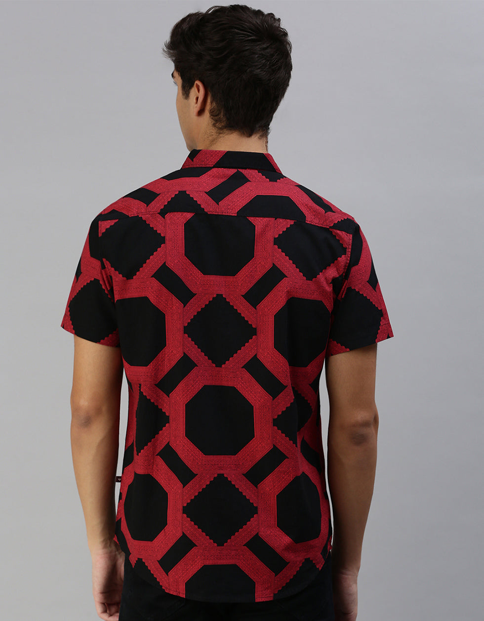 Red Men's Printed Shirt