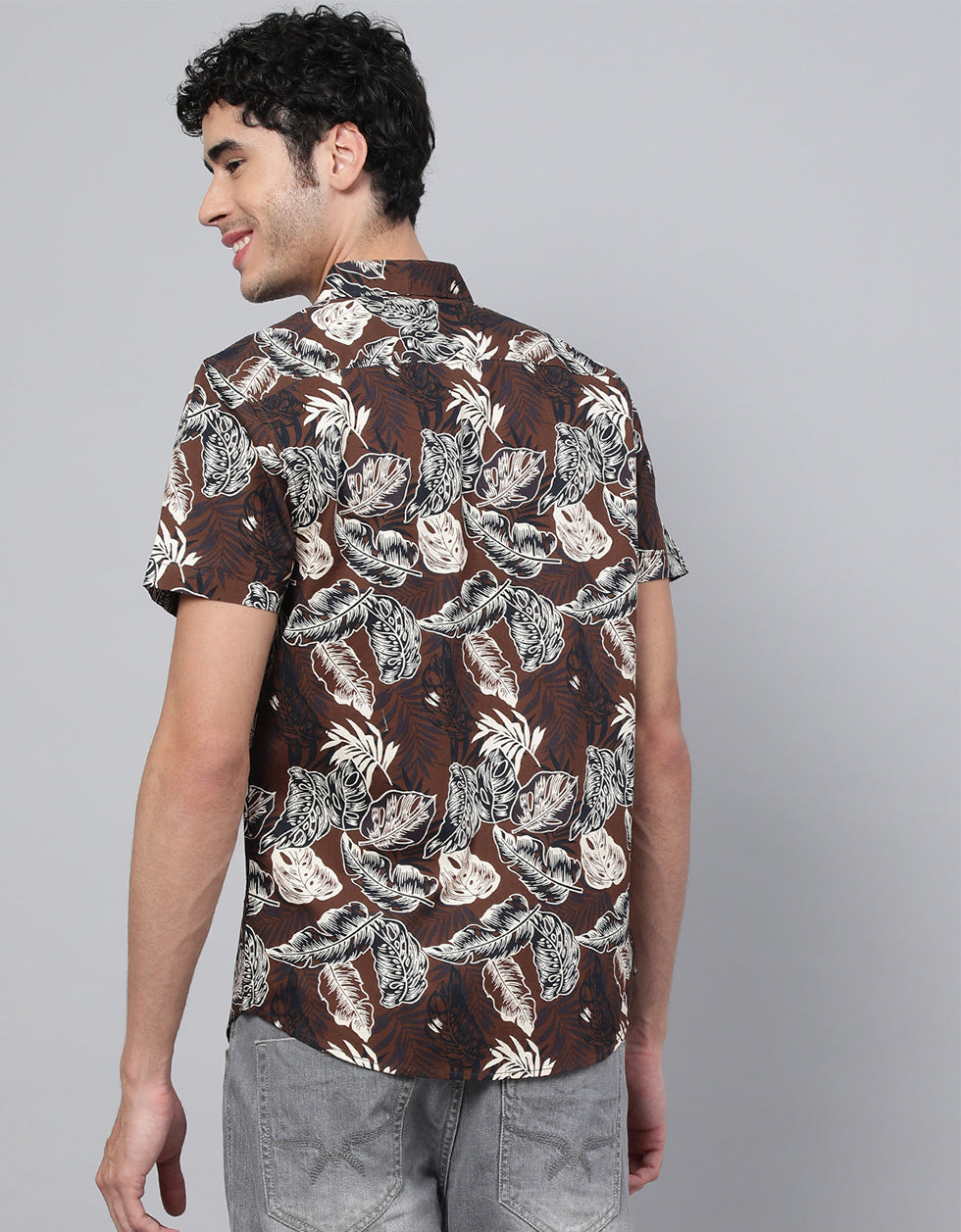 Brown Printed Shirt
