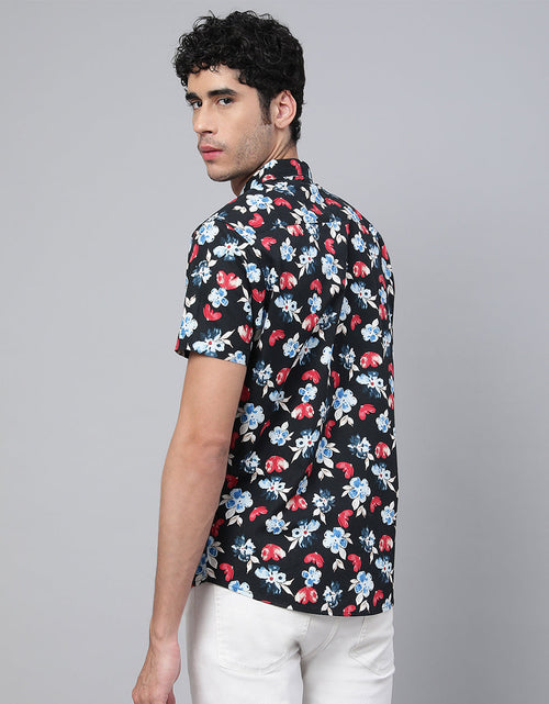 Black Men's Printed Shirt
